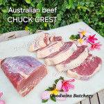 Beef CHUCK CREST Australia brand AMH frozen whole cuts +/- 2 kg/pc (price/kg)